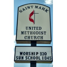 Official symbol of the United Methodist, cross and flame